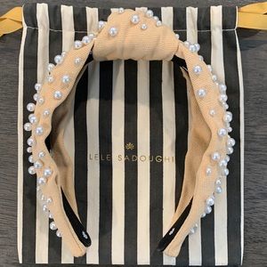 Lele Sadoughi pearl sand headband